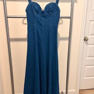 Stylish Denim Maxi Dress